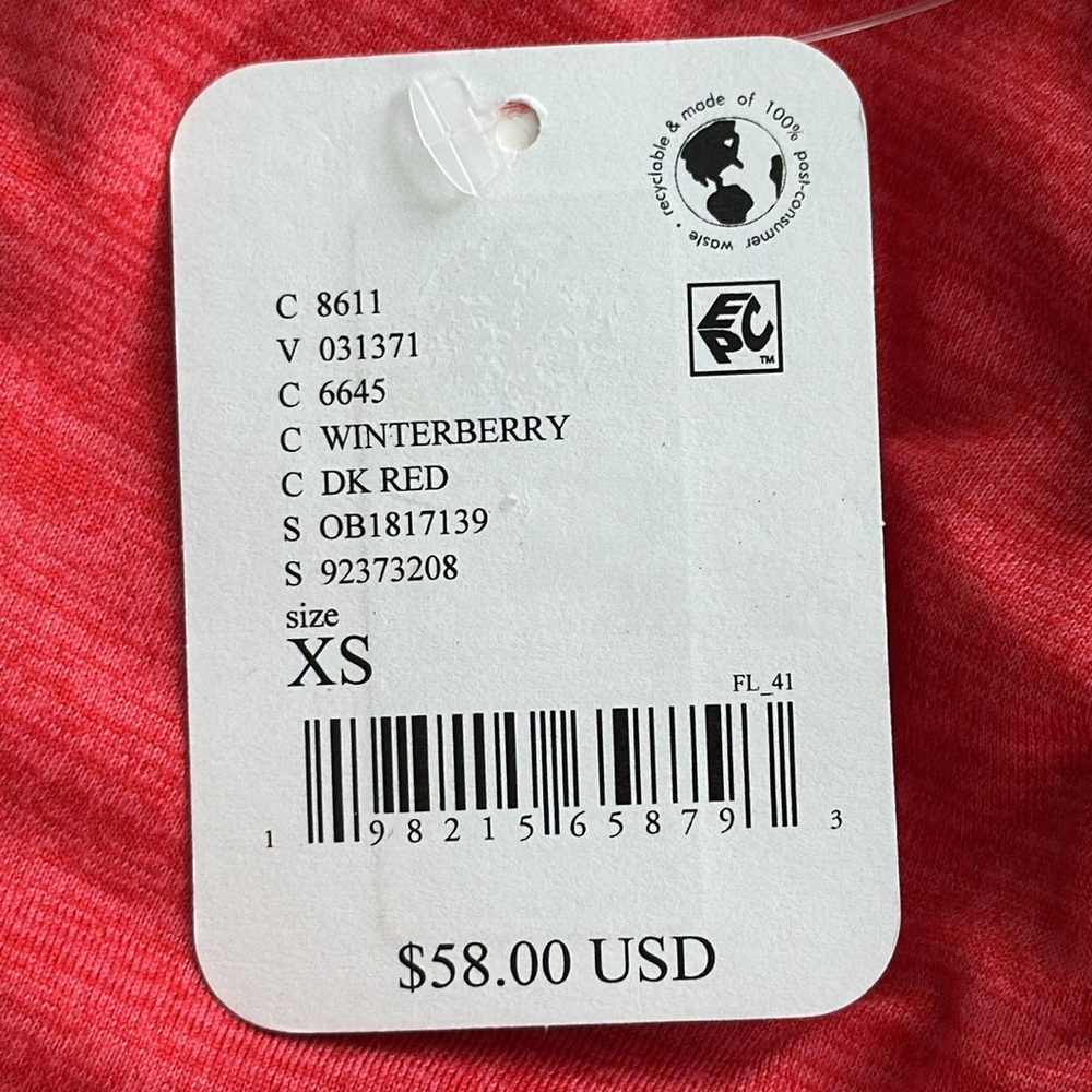 NWT FP Movement Right On Run Long Sleeve Layer |  XS/M | Winterberry - Picture 7 of 8